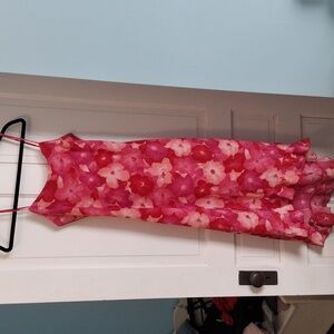 Vintage Fairweather Tropical Floral Allover Print Summer Dress